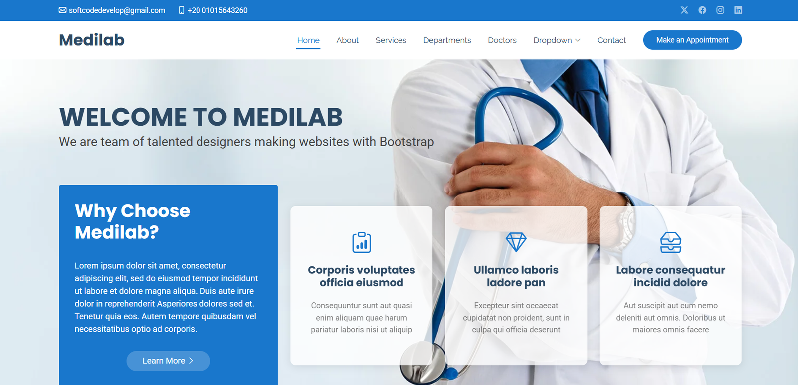 Medical Center & Healthcare Clinic Website